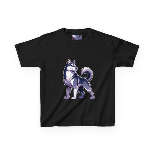 Kids Siberian Husky Tee - Fun Sports Design for Animal Lovers