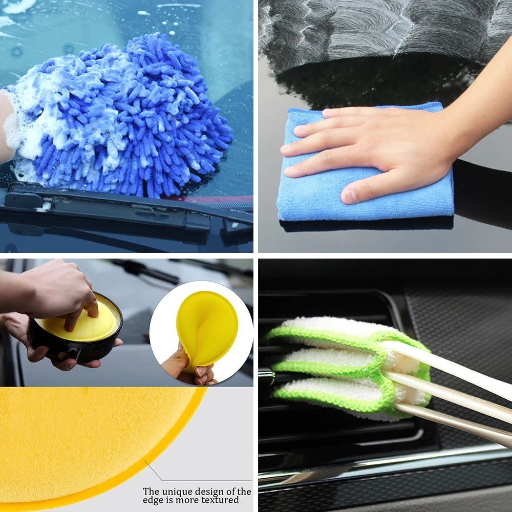 Car Beauty Car Wash Detail Brush 17-Piece Set