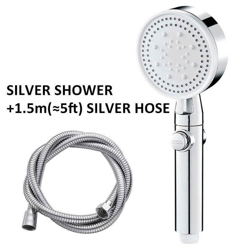 High Pressure Bath Shower Head 5 Mode Large Chrome Handset Heads Water Saving